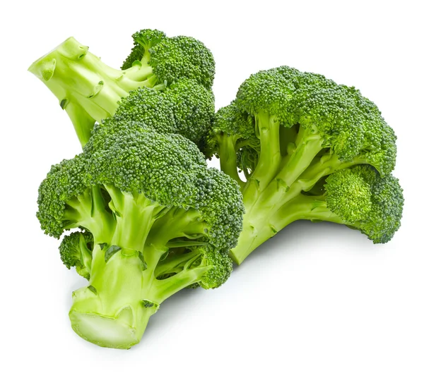 Broccoli isolati su fondo bianco — Foto Stock