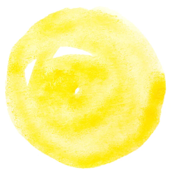 Aquarelle cercle jaune — Photo