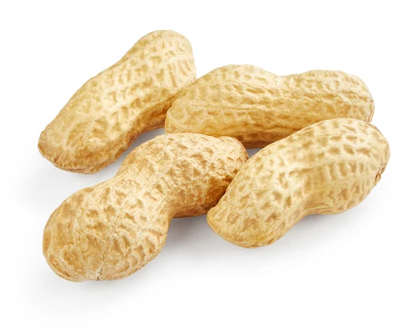 Peanuts isolated on white background — Stock Photo, Image