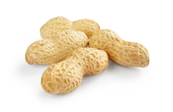 Cacahuètes isolées sur fond blanc — Photo