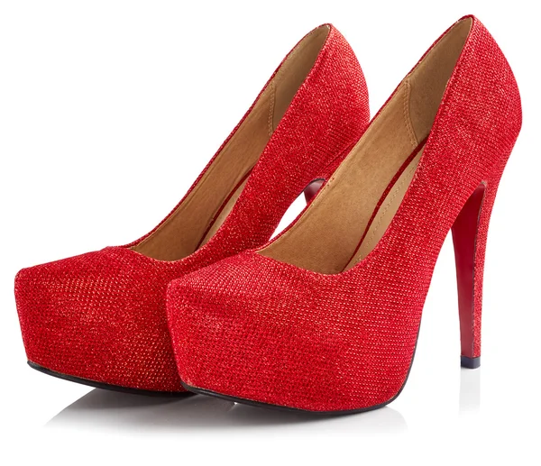 Κόκκινα ψηλοτάκουνα παπούτσια — Φωτογραφία Αρχείου