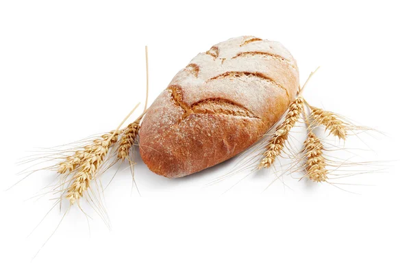 Pane fresco fatto in casa con grano — Foto Stock