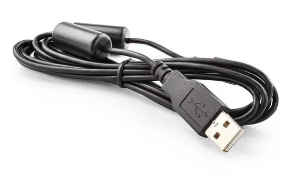 สาย USB สีดํา — ภาพถ่ายสต็อก