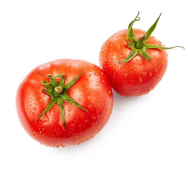 Pomodori con gocce d'acqua — Foto Stock