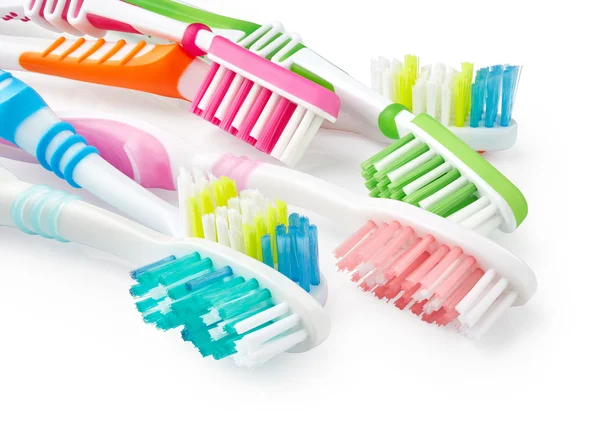 Brosses à dents isolées sur blanc — Photo