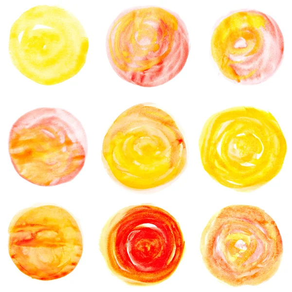 Set of watercolor circles — Stock Photo, Image