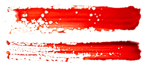 Пятна крови, выделенные на белом — стоковое фото