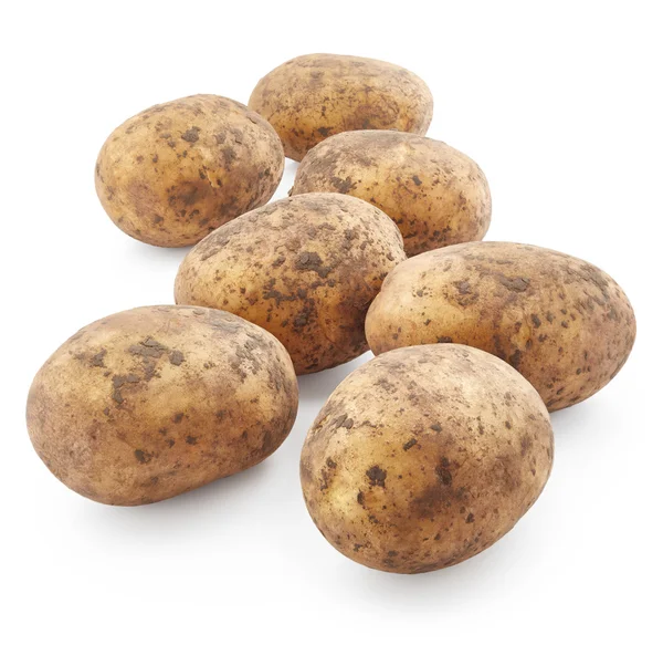 Potatis isolerad på vitt — Stockfoto