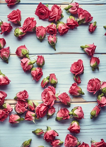 Róże na drewniane tła — Zdjęcie stockowe