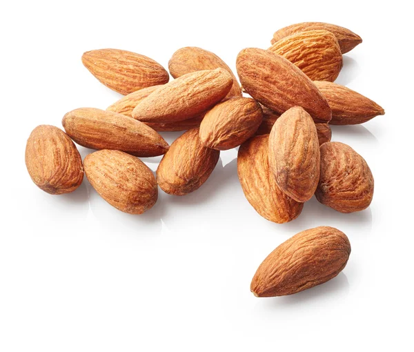 Almonds isolated on white — Stock Photo, Image