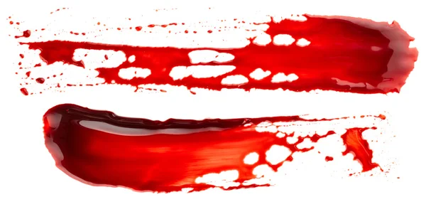 Macchie di sangue isolate su bianco — Foto Stock