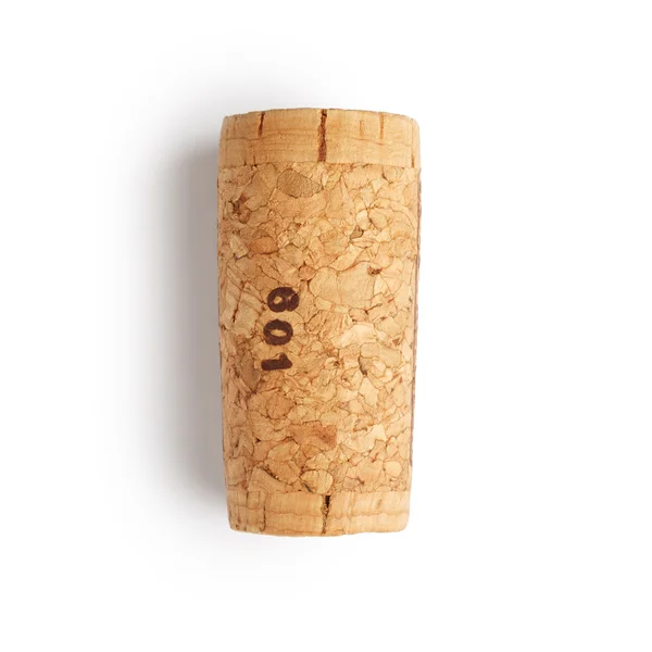 Víno cork izolovaných na bílém — Stock fotografie