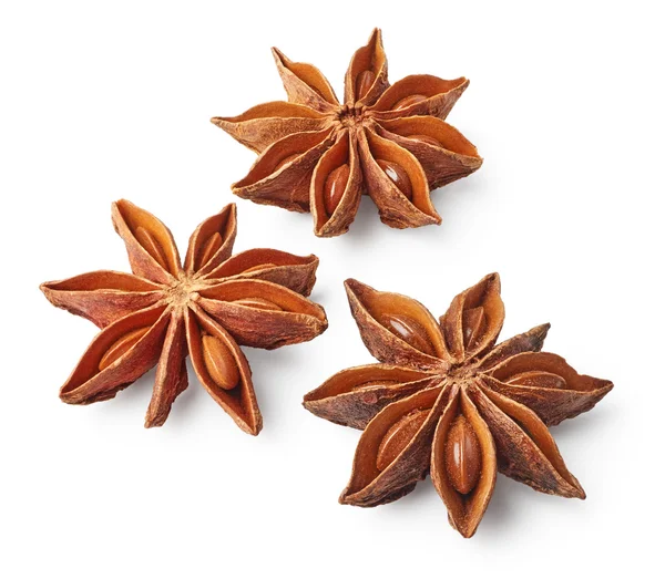 Stars anise on white — Stock Photo, Image