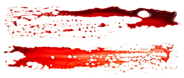 Macchie di sangue rosso su bianco — Foto Stock