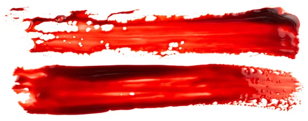 Manchas vermelhas de sangue no branco — Fotografia de Stock
