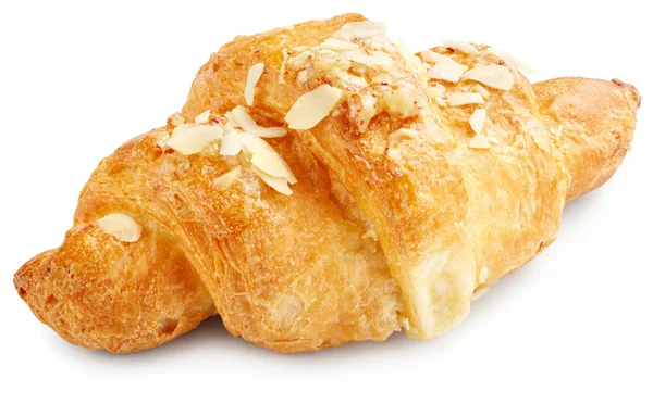 Frisches Croissant auf Weiß — Stockfoto