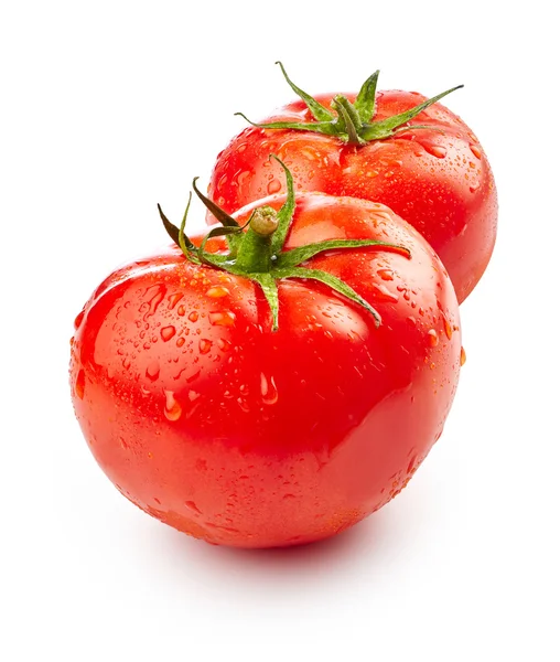 Pomodori con gocce d'acqua — Foto Stock