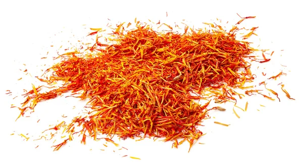 Dry saffron on white — Stock Photo, Image