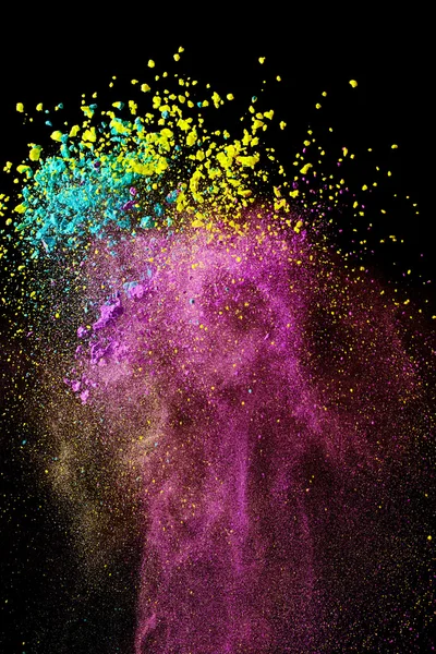 Абстрактные всплески яркой краски — стоковое фото