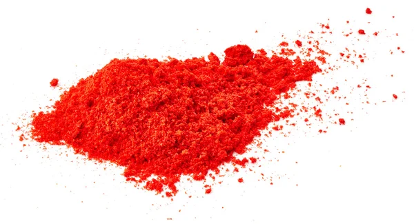 Röd paprika på vit — Stockfoto