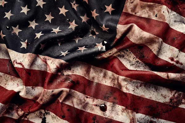 Grunge americká vlajka — Stock fotografie