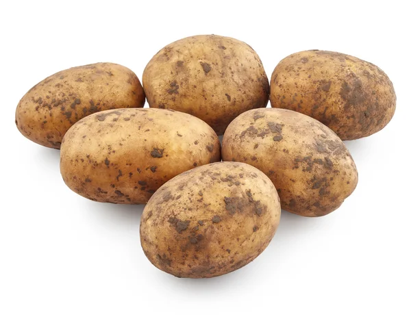 Patate fresche su bianco — Foto Stock