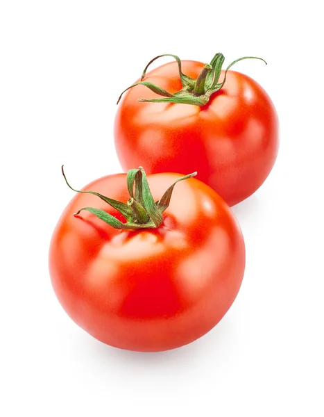 Two Tomatoes on white — Stock Photo, Image