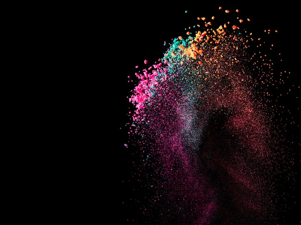 Splash of colorful powder — Stock Photo, Image