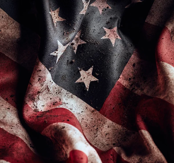 Dirty American flag background — Stock Photo, Image