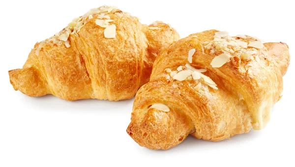 Zwei süße Croissants — Stockfoto