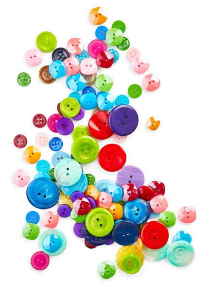 Bottoni colorati in plastica — Foto Stock