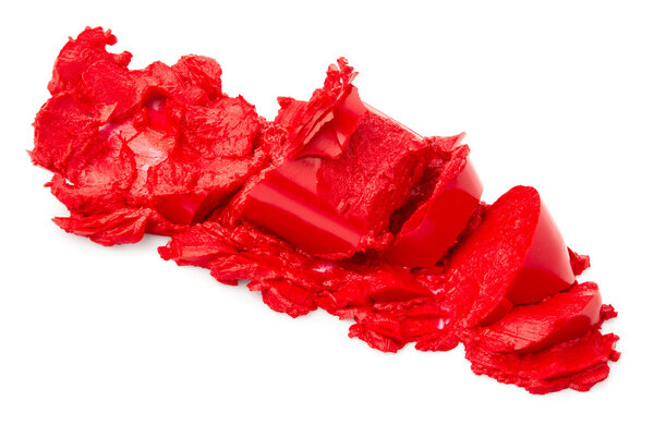 Red crushed lipstick