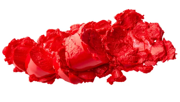 Lápiz labial rojo triturado — Foto de Stock