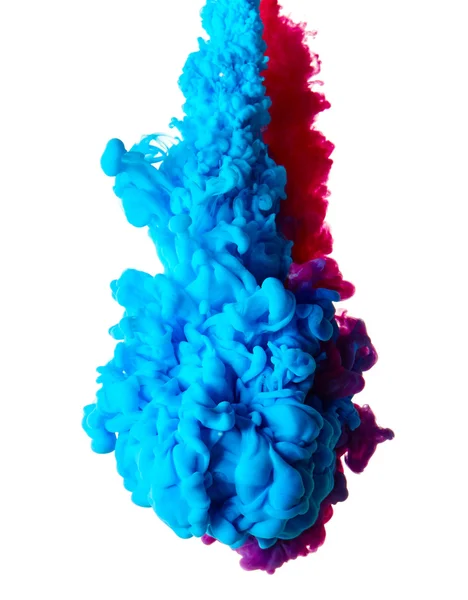 Абстрактный брызг синей и красной красок — стоковое фото