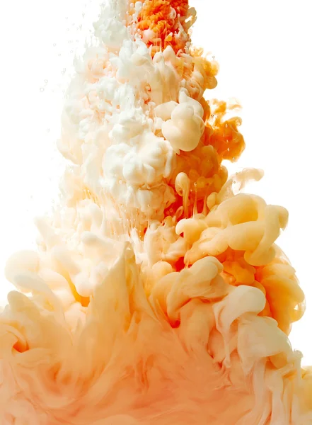 Abstract splash of orange paint — Stock Photo, Image