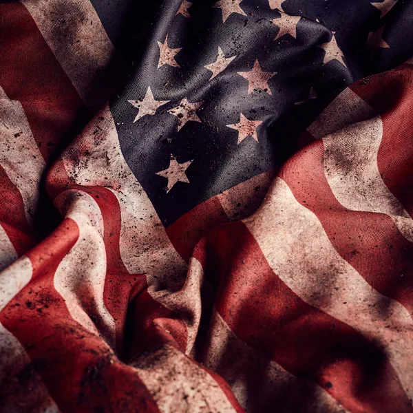 Гранжевий американський фон прапора — стокове фото