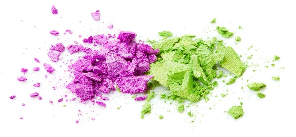 Crushed green and purple eye shadow — Stock Photo, Image