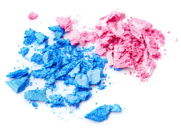 Gemalen roze en blauwe oogschaduw — Stockfoto