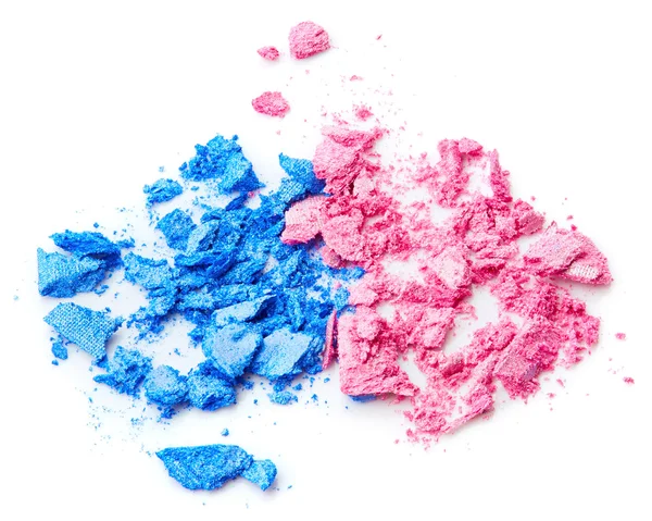 Crushed pink and blue eye shadow — Stock Photo, Image