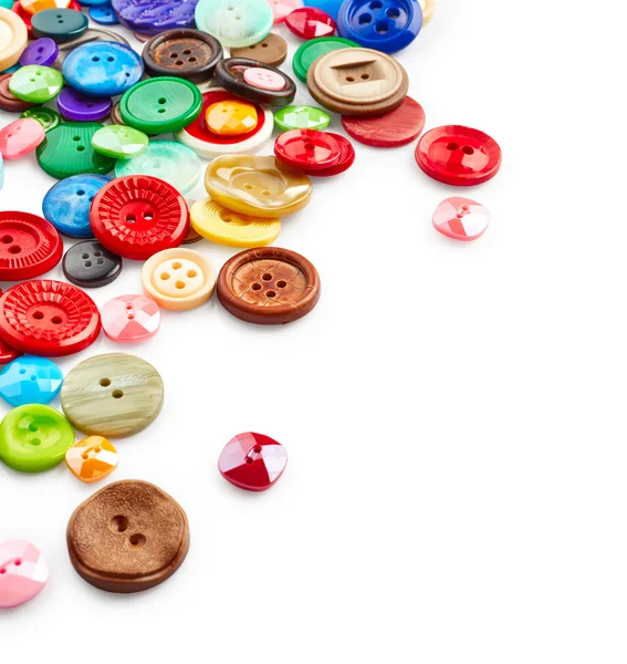 Sewing buttons isolated on white — Stock Photo, Image