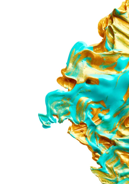 Синие и золотые краски — стоковое фото