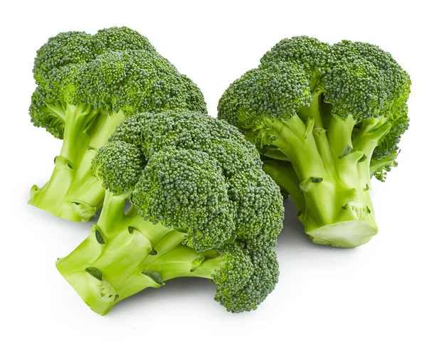 Zralé brokolice izolovaných na bílém — Stock fotografie