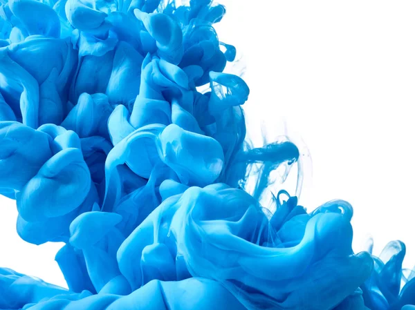 Tinta Azul Agua Aislada Sobre Fondo Blanco —  Fotos de Stock