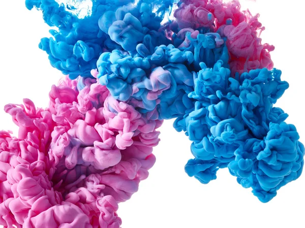 Синий Розовый Брызги Краски Абстрактный Фон — стоковое фото