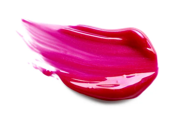 Swatch Pink Lip Gloss Isolated White Background — Stock Photo, Image