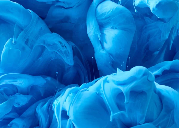 Синие Абстрактные Чернила Воде — стоковое фото