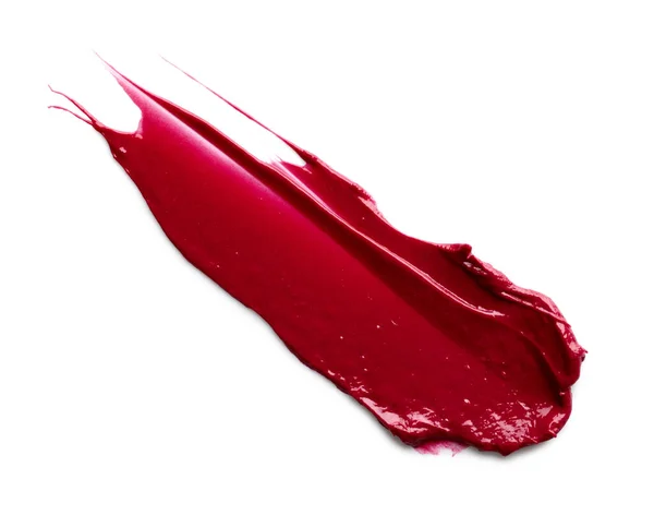 Rouge Lèvres Swatch Isolé Sur Fond Blanc — Photo