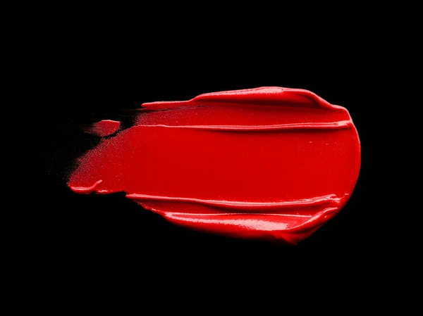 Червона Помада Ізольована Чорному Тлі — стокове фото