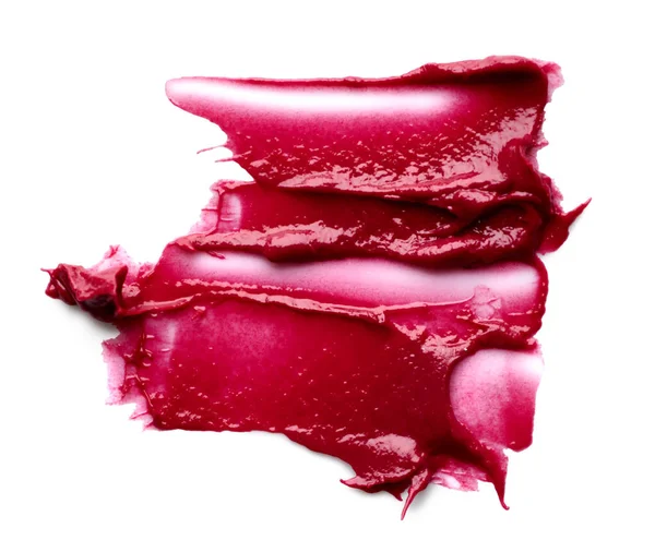 Red Lipstick Stroke Isolated White Background — Stock Photo, Image