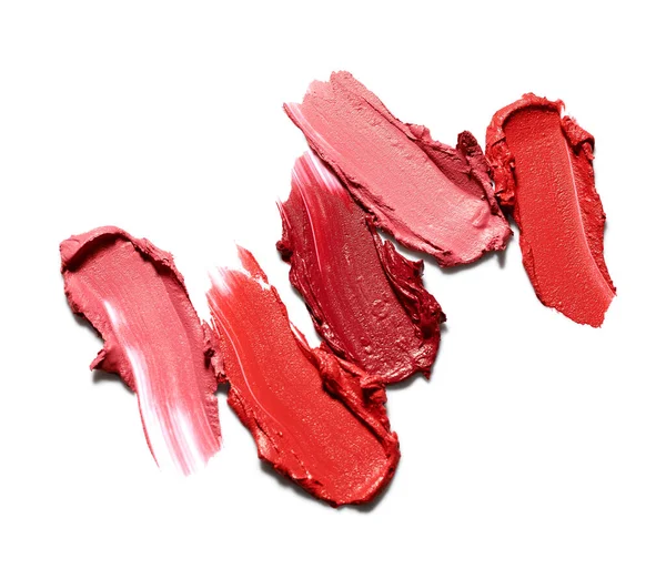 Smudged Lipstick Palette Isolated White Background — Stock Photo, Image